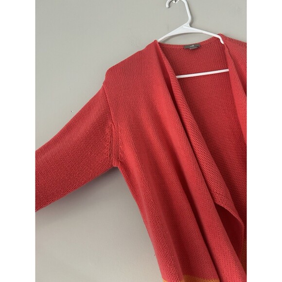 J. Jill Open Front Waterfall Cardigan Size Small Cotton Blend Fall - Picture 5 of 12